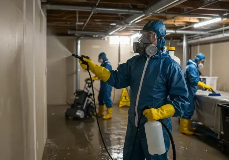 Basement Sanitization and Antimicrobial Treatment process in Fairfield, ID